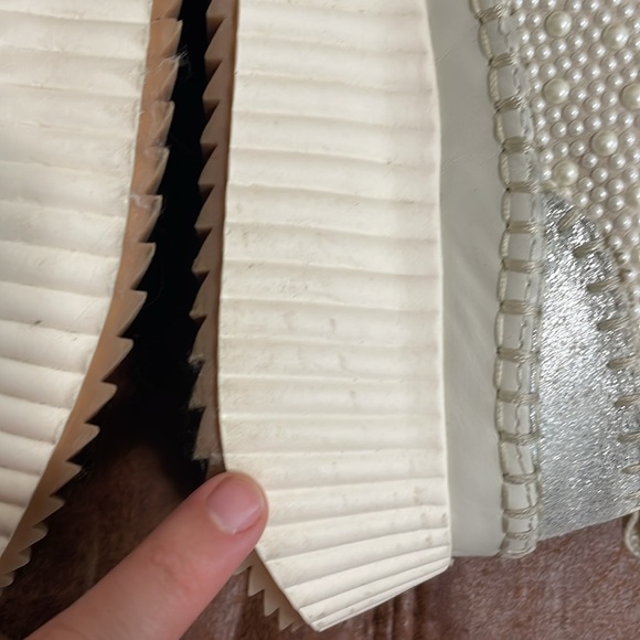 Dolce Vita Dolen Pearl Sneakers: color Vanilla Pearls size 8 (IVORY NOT WHITE) - Picture 10 of 11